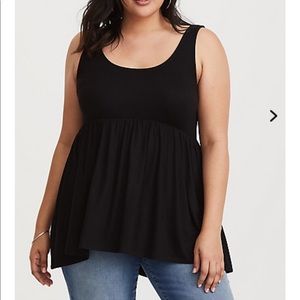 Torrid Size 3 black scoop neck babydoll tank